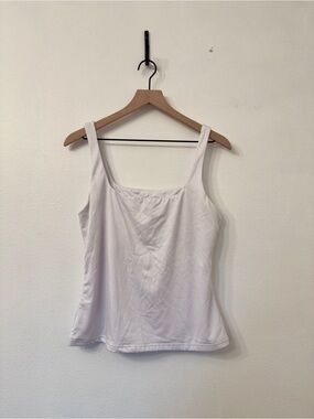 Women's White Square Neck Camisole Tank